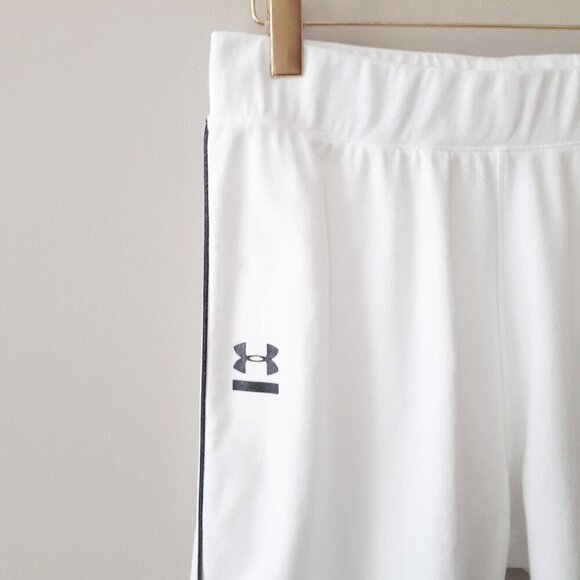 EUC Under Armour white joggers with black silver piping detail, M - Picture 5 of 9